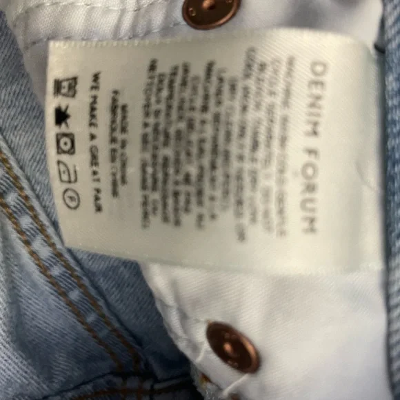 DENIM FORUM THE 90S DANNY HI-RISE BAGGY JEANS SIZE 25 - Picture 6 of 10